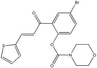 4-bromo-2-[3-(2-thienyl)acryloyl]phenyl 4-morpholinecarboxylate 结构式