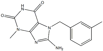 8-amino-3-methyl-7-[(3-methylphenyl)methyl]-3,7-dihydro-1H-purine-2,6-dione 结构式