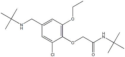 N-(tert-butyl)-2-{4-[(tert-butylamino)methyl]-2-chloro-6-ethoxyphenoxy}acetamide 结构式