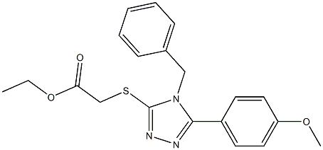 ethyl {[4-benzyl-5-(4-methoxyphenyl)-4H-1,2,4-triazol-3-yl]sulfanyl}acetate 结构式