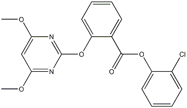 2-chlorophenyl 2-[(4,6-dimethoxypyrimidin-2-yl)oxy]benzoate 结构式