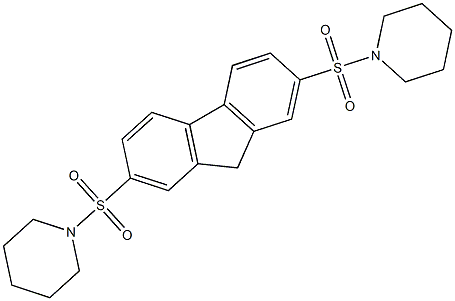 1-{[7-(piperidin-1-ylsulfonyl)-9H-fluoren-2-yl]sulfonyl}piperidine 结构式