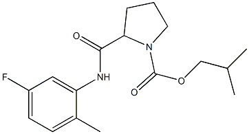 isobutyl 2-[(5-fluoro-2-methylanilino)carbonyl]-1-pyrrolidinecarboxylate 结构式