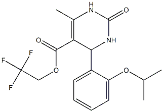 2,2,2-trifluoroethyl 4-(2-isopropoxyphenyl)-6-methyl-2-oxo-1,2,3,4-tetrahydro-5-pyrimidinecarboxylate 结构式