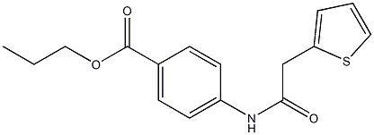 propyl 4-[(thien-2-ylacetyl)amino]benzoate 结构式