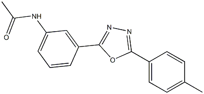 N-{3-[5-(4-methylphenyl)-1,3,4-oxadiazol-2-yl]phenyl}acetamide 结构式