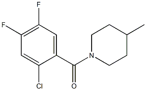 1-(2-chloro-4,5-difluorobenzoyl)-4-methylpiperidine 结构式