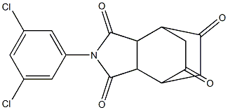 4-(3,5-dichlorophenyl)-4-azatricyclo[5.2.2.0~2,6~]undecane-3,5,8,10-tetrone 结构式