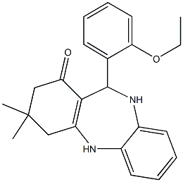 11-(2-ethoxyphenyl)-3,3-dimethyl-2,3,4,5,10,11-hexahydro-1H-dibenzo[b,e][1,4]diazepin-1-one 结构式