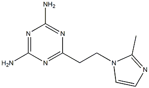 4-amino-6-[2-(2-methyl-1H-imidazol-1-yl)ethyl]-1,3,5-triazin-2-ylamine 结构式