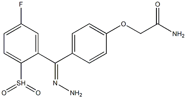 2-(4-{2-[(4-fluorophenyl)sulfonyl]carbohydrazonoyl}phenoxy)acetamide 结构式