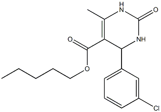 pentyl 4-(3-chlorophenyl)-6-methyl-2-oxo-1,2,3,4-tetrahydro-5-pyrimidinecarboxylate 结构式