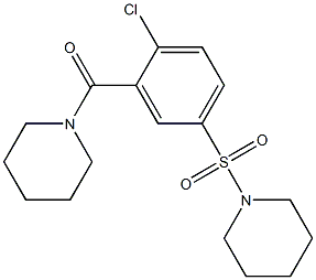 1-{[4-chloro-3-(piperidin-1-ylcarbonyl)phenyl]sulfonyl}piperidine 结构式