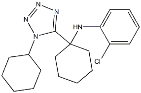 2-chloro-N-[1-(1-cyclohexyl-1H-tetraazol-5-yl)cyclohexyl]aniline 结构式