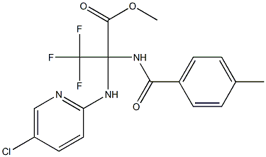 methyl 2-[(5-chloropyridin-2-yl)amino]-3,3,3-trifluoro-2-[(4-methylbenzoyl)amino]propanoate 结构式