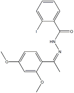 N'-[1-(2,4-dimethoxyphenyl)ethylidene]-2-iodobenzohydrazide 结构式