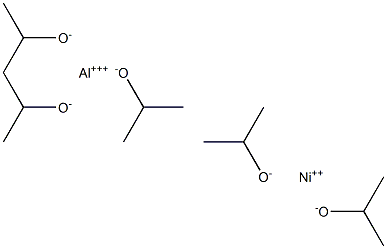 异丙氧基镍铝,在10% W/V的异丙醇溶液中,99.9% (金属主成分),在用AR的氛围的密封的瓶子中 结构式