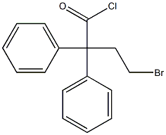 2,2-二苯基-4-溴丁酰氯 结构式
