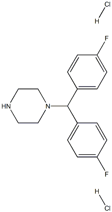 1-(4,4'-二氟二苯甲基)哌嗪盐酸盐 结构式