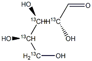 D-Ribose-2,3,4,5-13C4 结构式