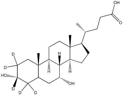 鹅去氧胆酸-2,2,3,4,4-D5 结构式
