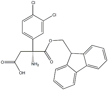 FMOC-R-3-氨基-3(3,4-二氯苯基)丙酸 结构式