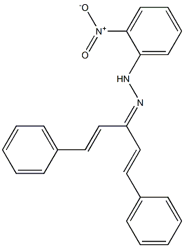 (1E,4E)-1,5-diphenyl-1,4-pentadien-3-one N-(2-nitrophenyl)hydrazone 结构式