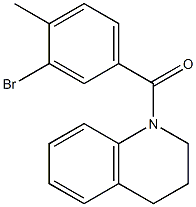 (3-bromo-4-methylphenyl)[3,4-dihydro-1(2H)-quinolinyl]methanone 结构式