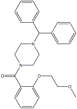 (4-benzhydryl-1-piperazinyl)[2-(2-methoxyethoxy)phenyl]methanone 结构式