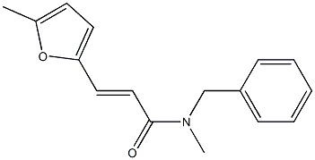 (E)-N-benzyl-N-methyl-3-(5-methyl-2-furyl)-2-propenamide 结构式
