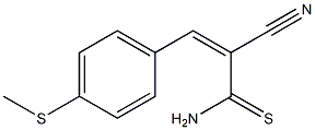(Z)-2-cyano-3-[4-(methylsulfanyl)phenyl]-2-propenethioamide 结构式