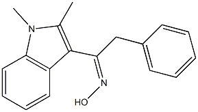 1-(1,2-dimethyl-1H-indol-3-yl)-2-phenyl-1-ethanone oxime 结构式