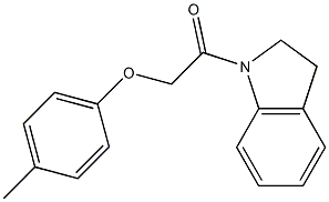 1-(2,3-dihydro-1H-indol-1-yl)-2-(4-methylphenoxy)-1-ethanone 结构式