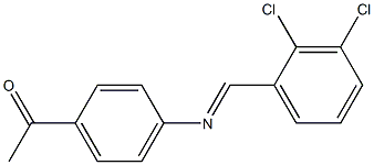 1-(4-{[(E)-(2,3-dichlorophenyl)methylidene]amino}phenyl)-1-ethanone 结构式