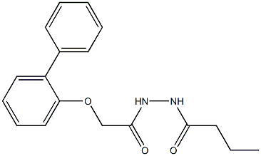 2-([1,1'-biphenyl]-2-yloxy)-N'-butyrylacetohydrazide 结构式