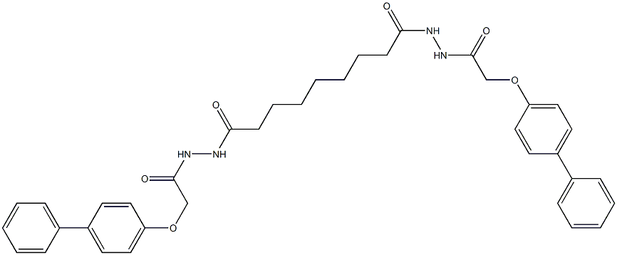 2-([1,1'-biphenyl]-4-yloxy)-N'-(9-{2-[2-([1,1'-biphenyl]-4-yloxy)acetyl]hydrazino}-9-oxononanoyl)acetohydrazide 结构式