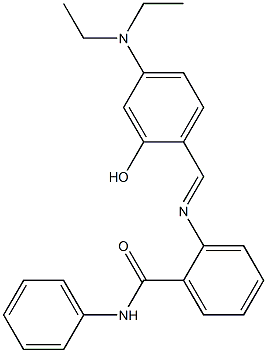 2-({(E)-[4-(diethylamino)-2-hydroxyphenyl]methylidene}amino)-N-phenylbenzamide 结构式