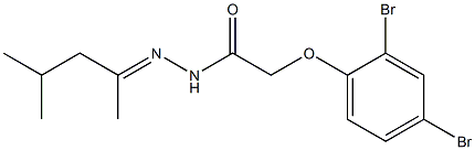 2-(2,4-dibromophenoxy)-N'-[(E)-1,3-dimethylbutylidene]acetohydrazide 结构式