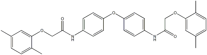2-(2,5-dimethylphenoxy)-N-[4-(4-{[2-(2,5-dimethylphenoxy)acetyl]amino}phenoxy)phenyl]acetamide 结构式