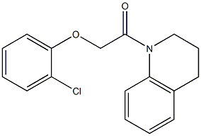 2-(2-chlorophenoxy)-1-[3,4-dihydro-1(2H)-quinolinyl]-1-ethanone 结构式