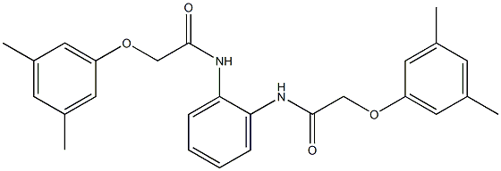 2-(3,5-dimethylphenoxy)-N-(2-{[2-(3,5-dimethylphenoxy)acetyl]amino}phenyl)acetamide 结构式