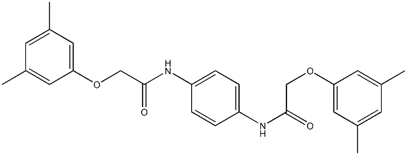 2-(3,5-dimethylphenoxy)-N-(4-{[2-(3,5-dimethylphenoxy)acetyl]amino}phenyl)acetamide 结构式