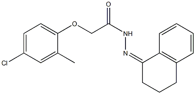 2-(4-chloro-2-methylphenoxy)-N'-[3,4-dihydro-1(2H)-naphthalenylidene]acetohydrazide 结构式