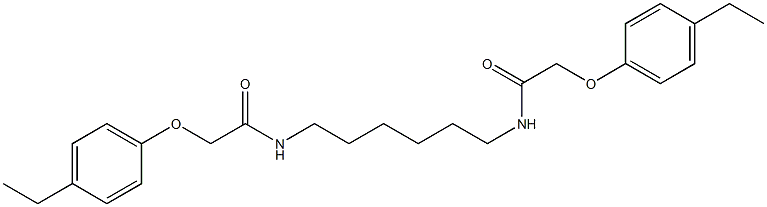 2-(4-ethylphenoxy)-N-(6-{[2-(4-ethylphenoxy)acetyl]amino}hexyl)acetamide 结构式