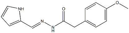 2-(4-methoxyphenyl)-N'-[(E)-1H-pyrrol-2-ylmethylidene]acetohydrazide 结构式