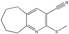2-(methylsulfanyl)-6,7,8,9-tetrahydro-5H-cyclohepta[b]pyridine-3-carbonitrile 结构式