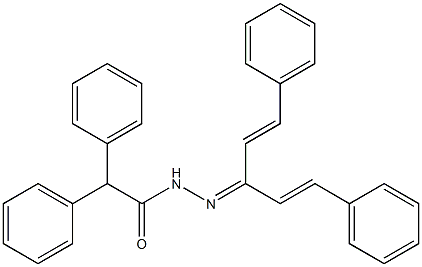 2,2-diphenyl-N'-{(E)-3-phenyl-1-[(E)-2-phenylethenyl]-2-propenylidene}acetohydrazide 结构式