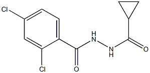 2,4-dichloro-N'-(cyclopropylcarbonyl)benzohydrazide 结构式