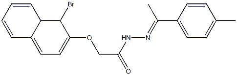 2-[(1-bromo-2-naphthyl)oxy]-N'-[(E)-1-(4-methylphenyl)ethylidene]acetohydrazide 结构式