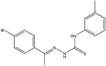 2-[(E)-1-(4-bromophenyl)ethylidene]-N-(3-methylphenyl)-1-hydrazinecarbothioamide 结构式